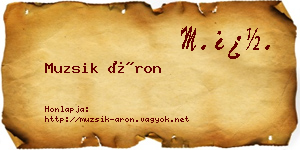 Muzsik Áron névjegykártya